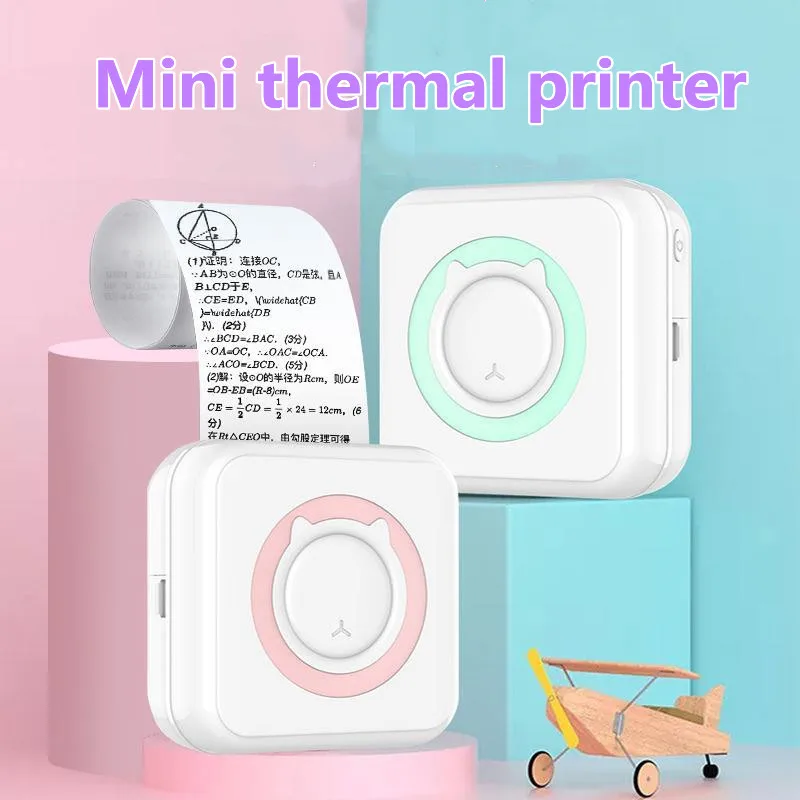 Mini Label Printer Thermal Portable Printer Sticker Paper Inkless Wireless Impresora Portátil Android IOS Bluetooth Mini Printer