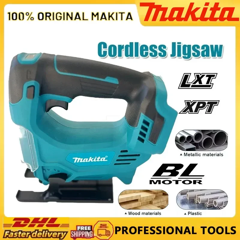 

Портативный аккумуляторный лобзик Makita, электрический инструмент, многофункциональная конструкция для деревообработки, совместимая с батареей 18 В