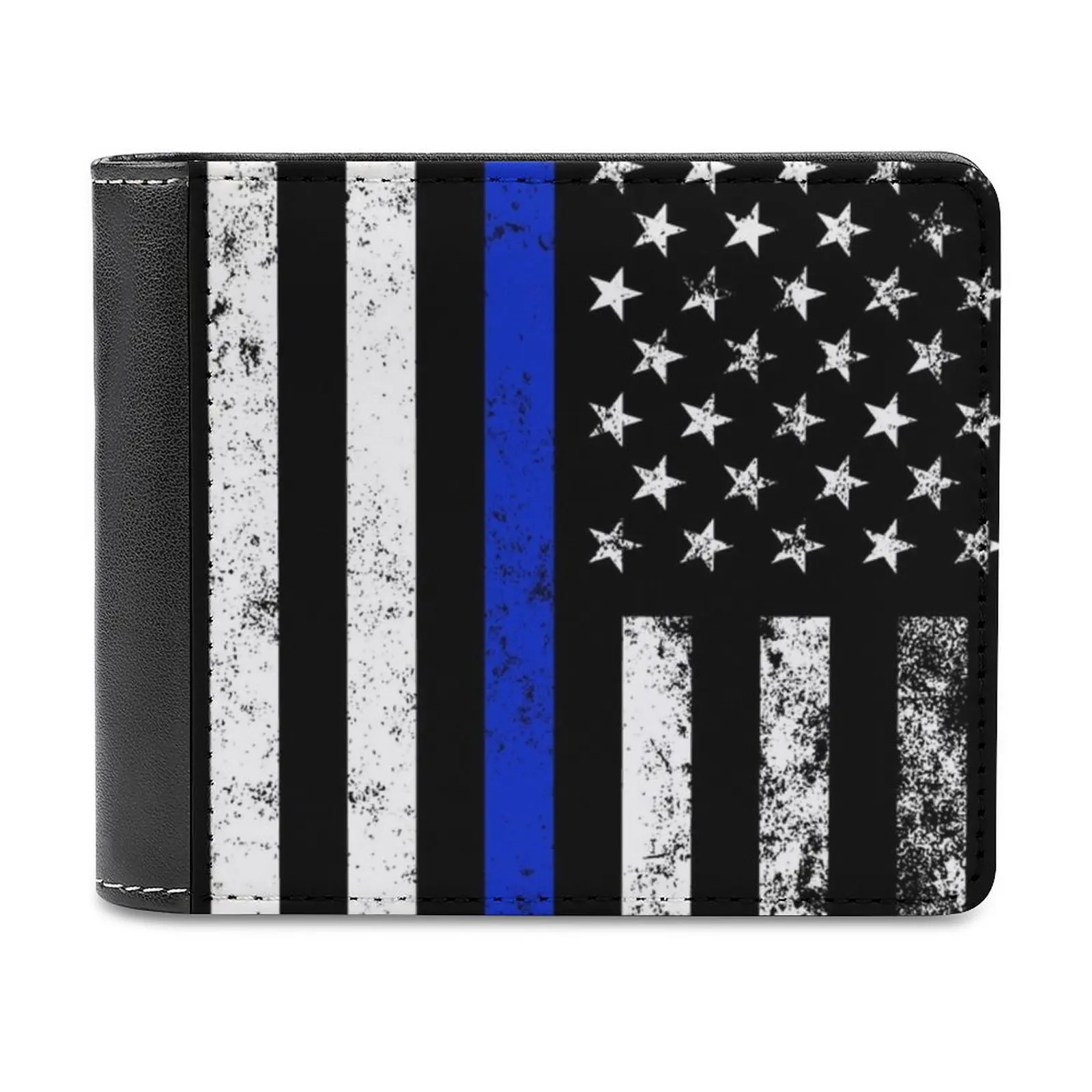 

Полицейский стиль, потертый вертикальный кожаный кошелек с американским флагом, мужской кошелек, персонализированный кошелек своими руками, подарок на день отца, полиция