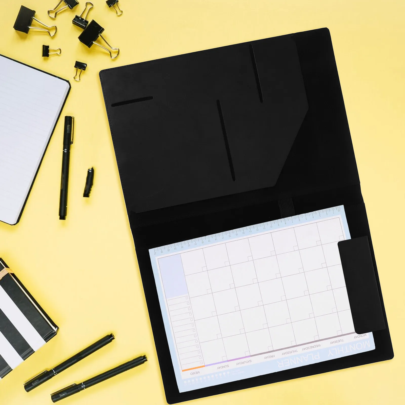 

Magnetic A4 Conference Folder PU Business Portfolio Document Organizer Office Storage Folder Binder Contract Package