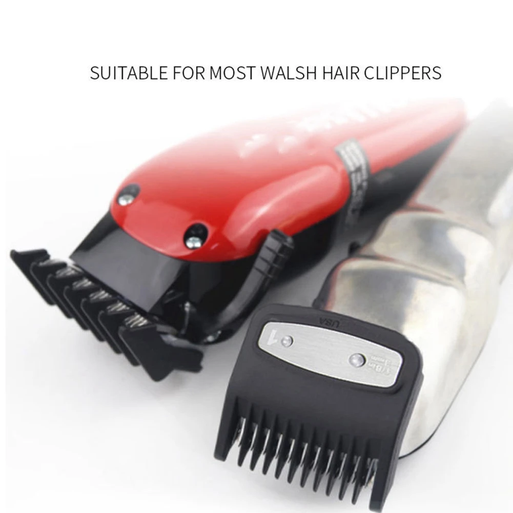 8 قطع مشط دليل القطع لـ Wahl مع مشبك معدني 3171-500، يناسب مقصات Wahl متعددة الحجم باللون الأحمر