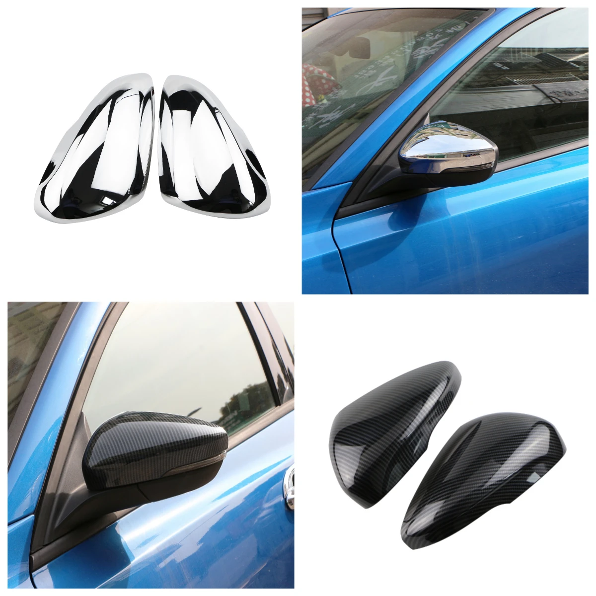 

For Ford Focus MK4 2019-2023 Car Rearview Side Mirror Cover Sticker Wing Cap Exterior Door Rear View Case Trim Accessories