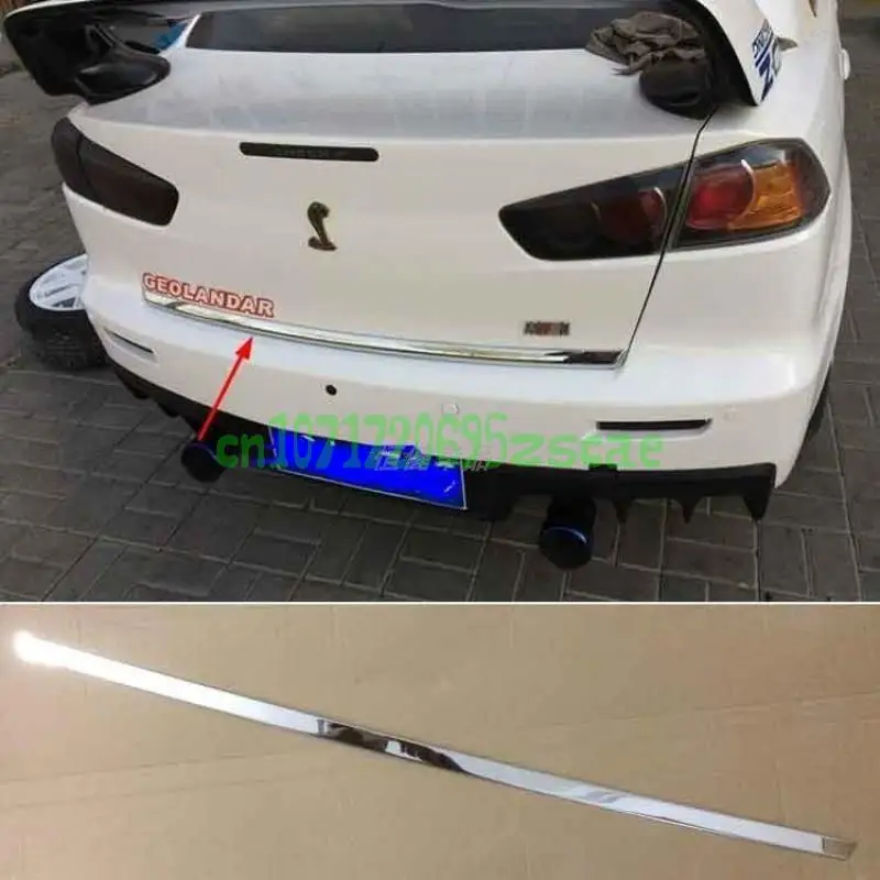 Accessoires de voiture pour Mitsubishi LancerEX 2010, couverture de coffre de porte arrière, garniture de hayon, bande de moulage GarjuvenMolding, Occupation 2013, 15-IER 17-dichlorar