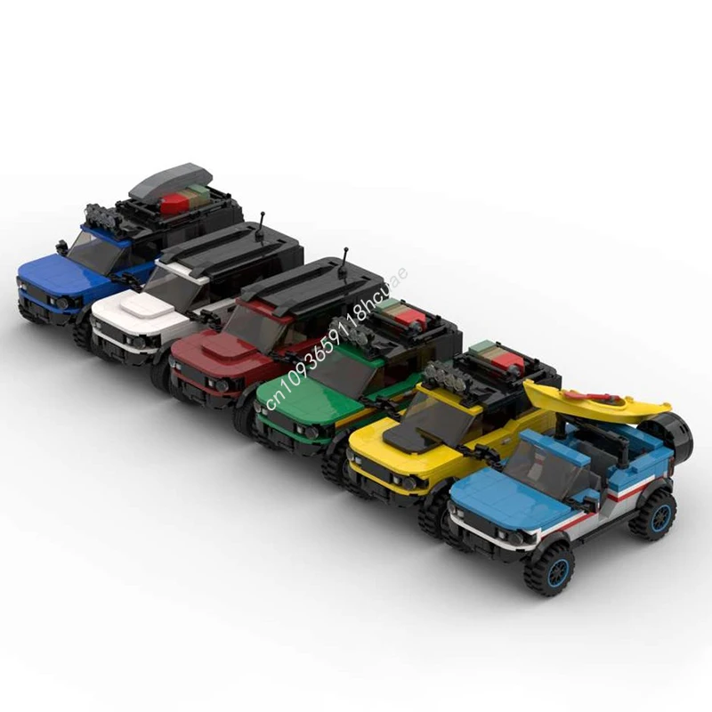 1788 قطعة MOC بنيت قوي برونكو مجموعة ستة ألوان مدينة بطل السوبر سيارات نموذج اللبنات الاطفال فكرة ألعاب من الطوب هدايا عيد الميلاد