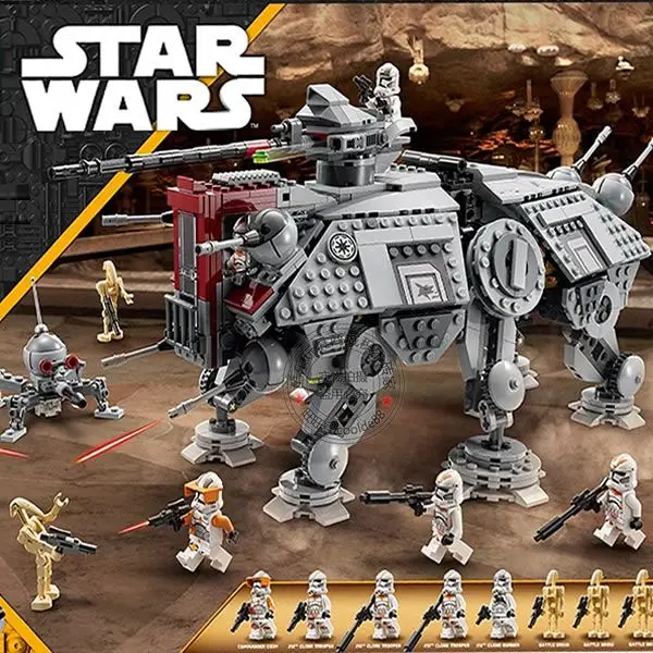 2026 New Compatible Star Wars AT-TE Walking Machine Millennium Falcon Warship Assembled building block toy 75337