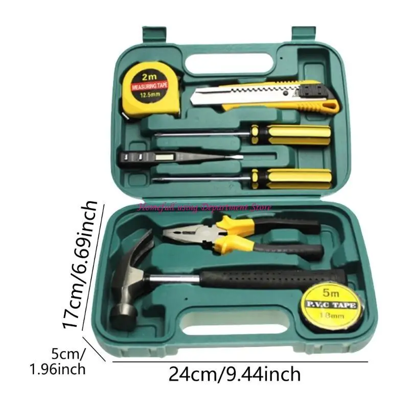 9pcs Home Tools Set Basic Home Auto Repair Settr