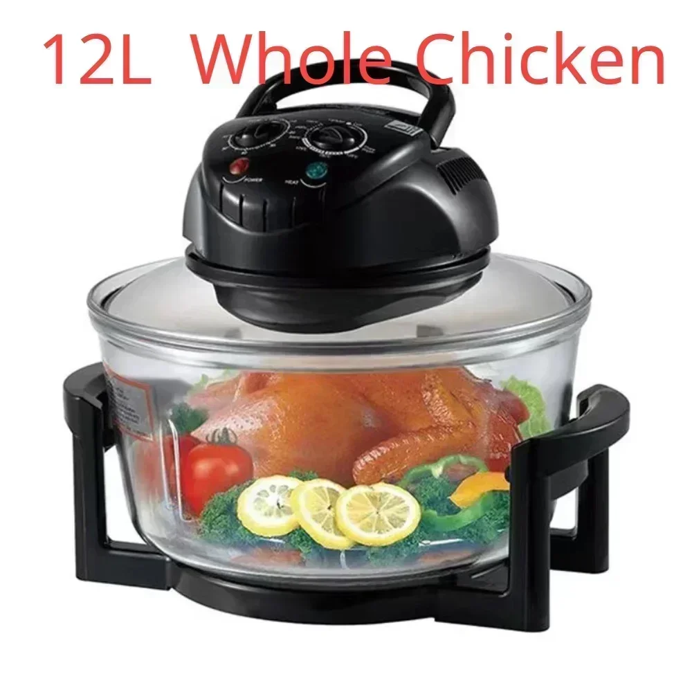 12L Tempering Glass visible air fryer, large capacity for whole family,cooking tool, Kitchen utensil