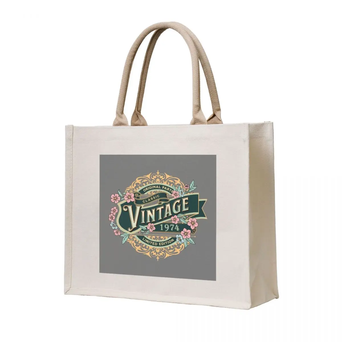 

Vintage 1974 Tote Bag custom canvas bag Women's tote bag Woman shopper