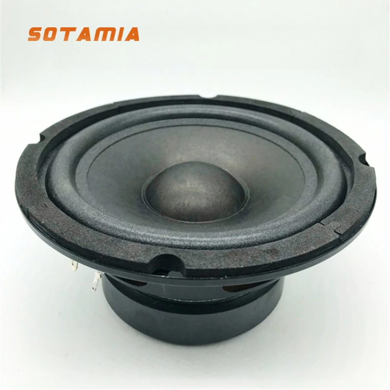 SOTAMIA 1pcs 6.5 Inch Mid Bass Speaker 8 Ohm 60W Paper Cone Foam Edge 100 Magnetic Bass Fever Grade HIFI Home Music Speaker