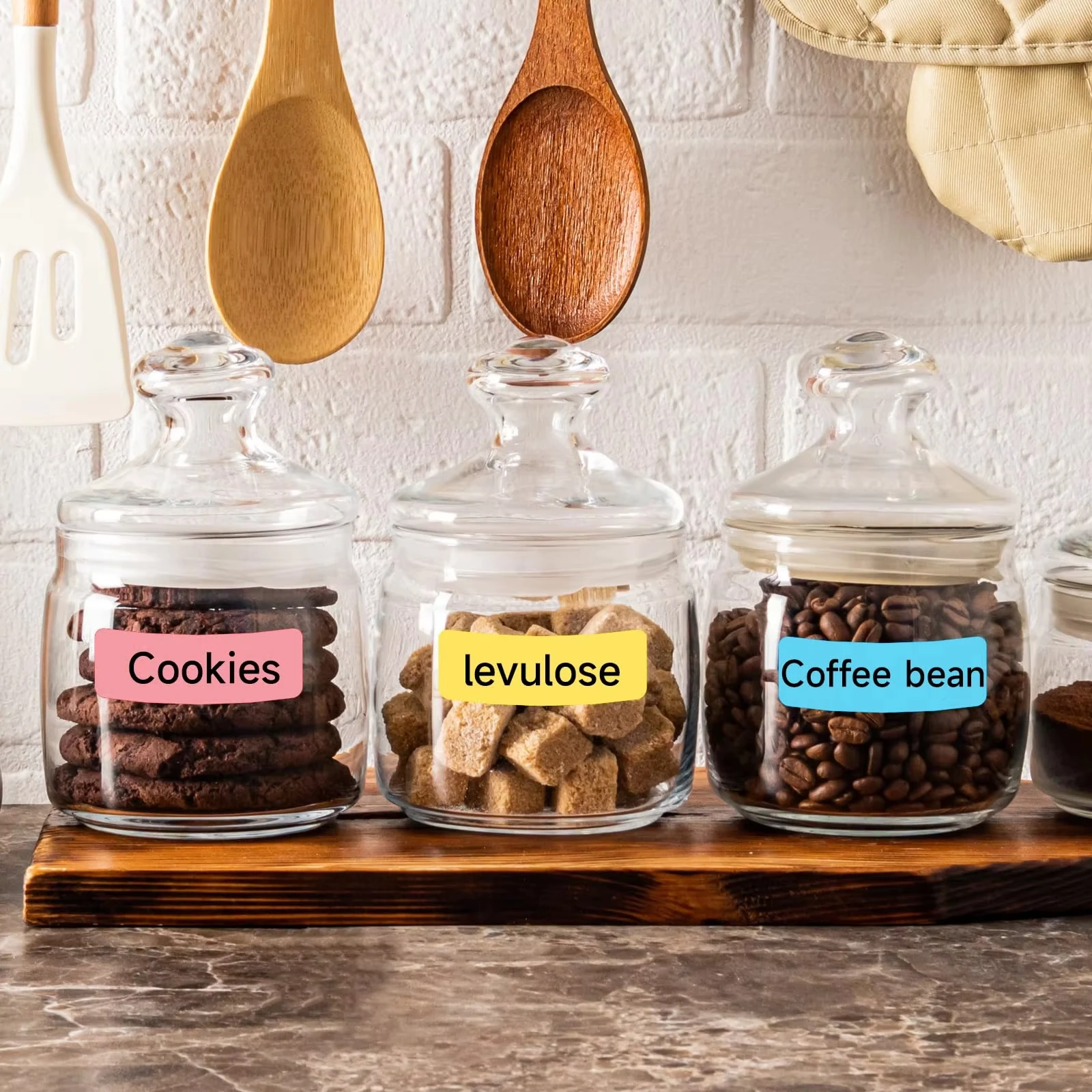 1 Rolle 12 x 40 mm mehrfarbiges Thermoetikett, geeignet für D30-Drucker, Heimbüro, Geschenk, Küche, Dosenorganisation