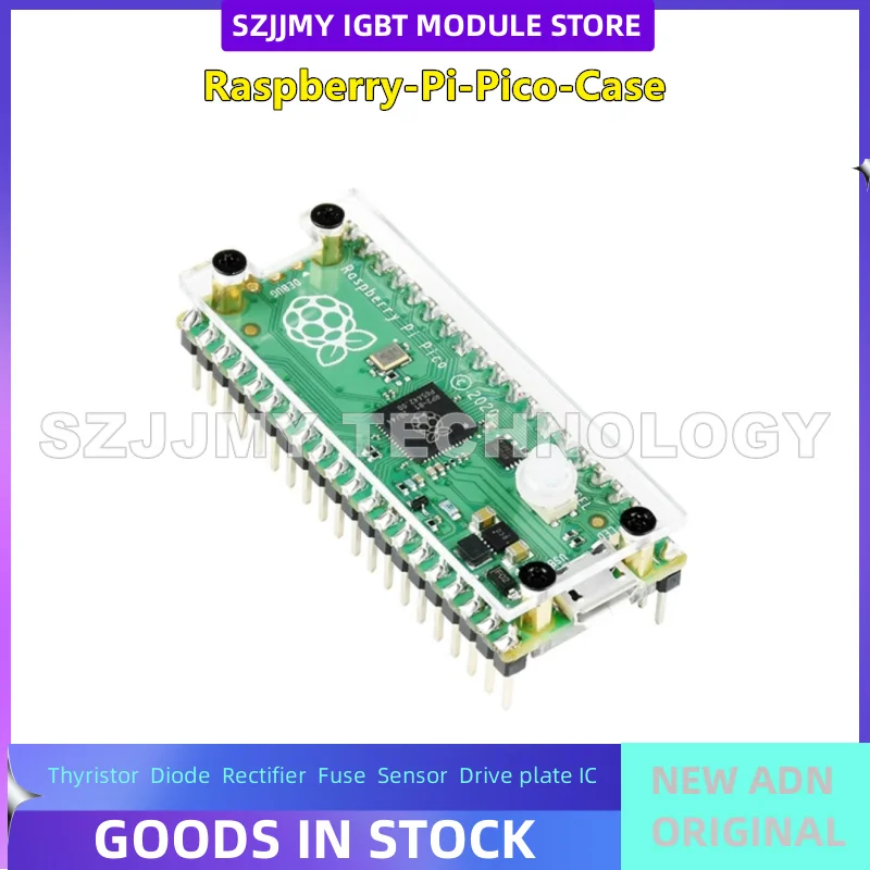 Raspberry Pi Pico acrylic transparent shell double-sided protection/with button cap/dustproof/solderable pin arrangement