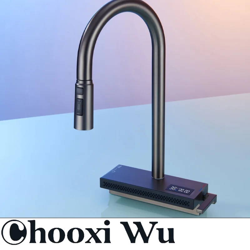 

CHOOXIWU-Multi-functional Kitchen Faucet with Swivel Pull Out Sprayer and Touchless Technology