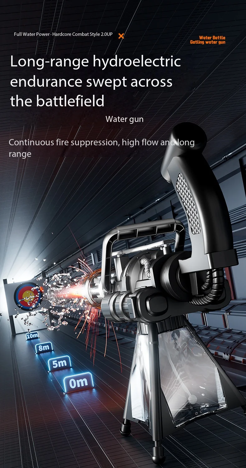 Elektrisch gatling waterpistool met led voor strand en zwembad_voghion.com