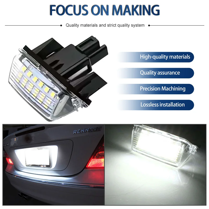 2pcs Car Led Number Plate Light License Plate Lights For Toyota Camry Yaris Prius C Corolla Fielder 2012 2013 2014 2015 2016