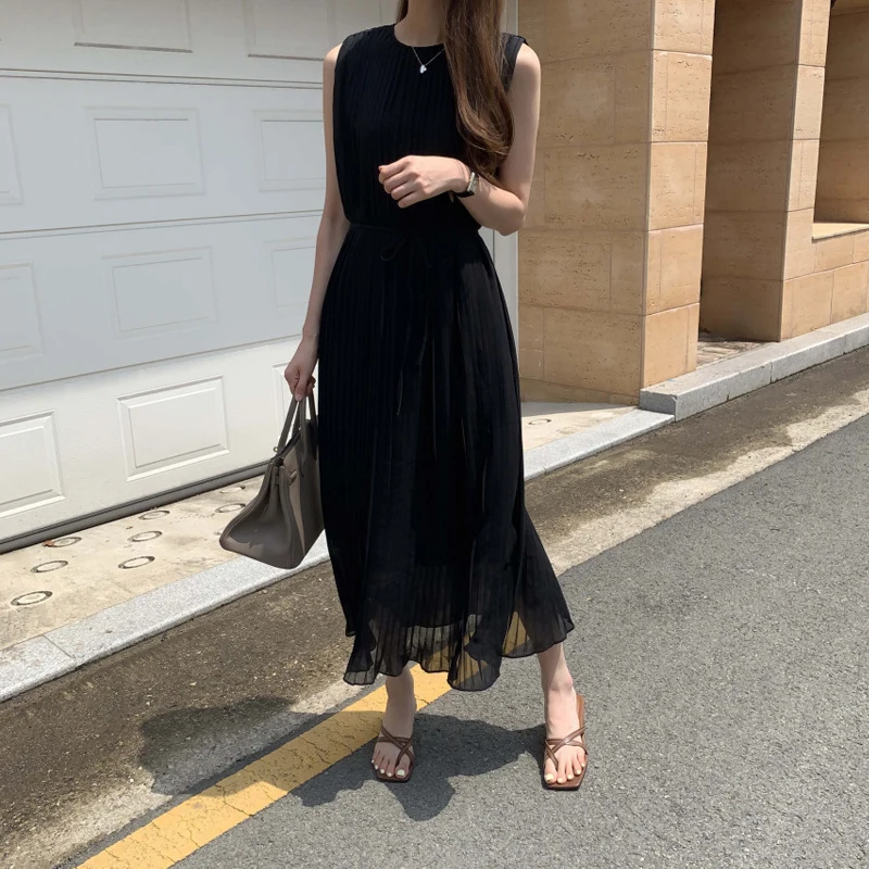 Chic Design Sense Asymmetrical Hem Svel Women's Dr Slimming Long Skirt Sle Summer Faionable Bla Dr