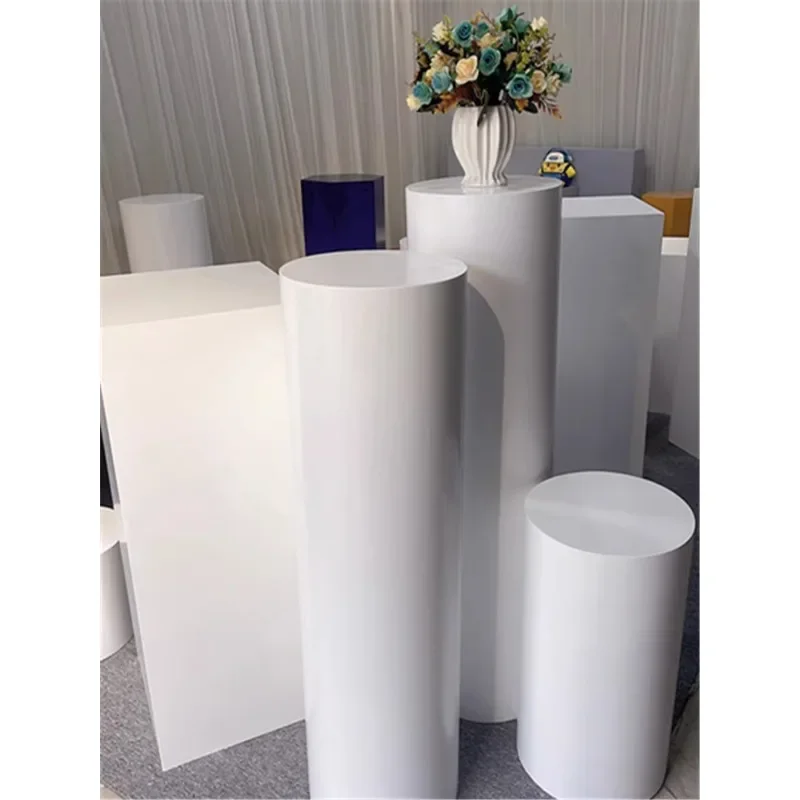 Round paint display stand Showcase Live platform Model platform Base display case Wedding clothing store Height increase platfor