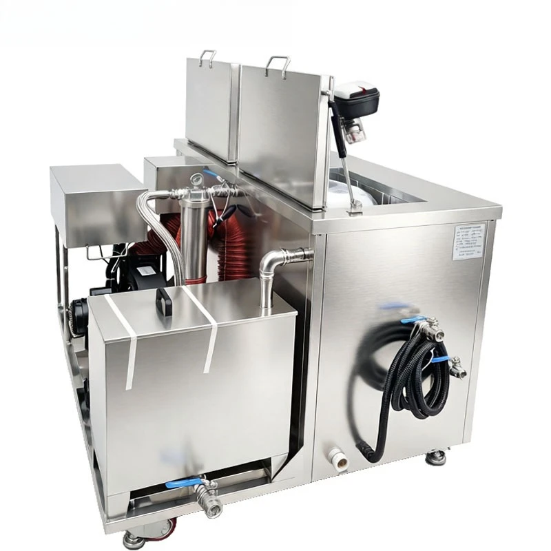 Double tank ultrasonic cleaning machine industrial cleaning filter drying machine hardware degreasing rust cleaner