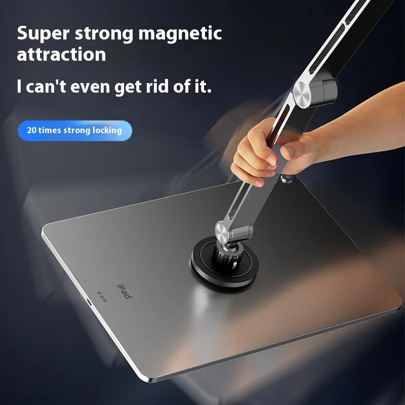 2025 New Desktop Magnetic Mobile Phone Bracket Lazy Folding Aluminum Alloy Magnetic Bracket For Tablet Mobile Phone.