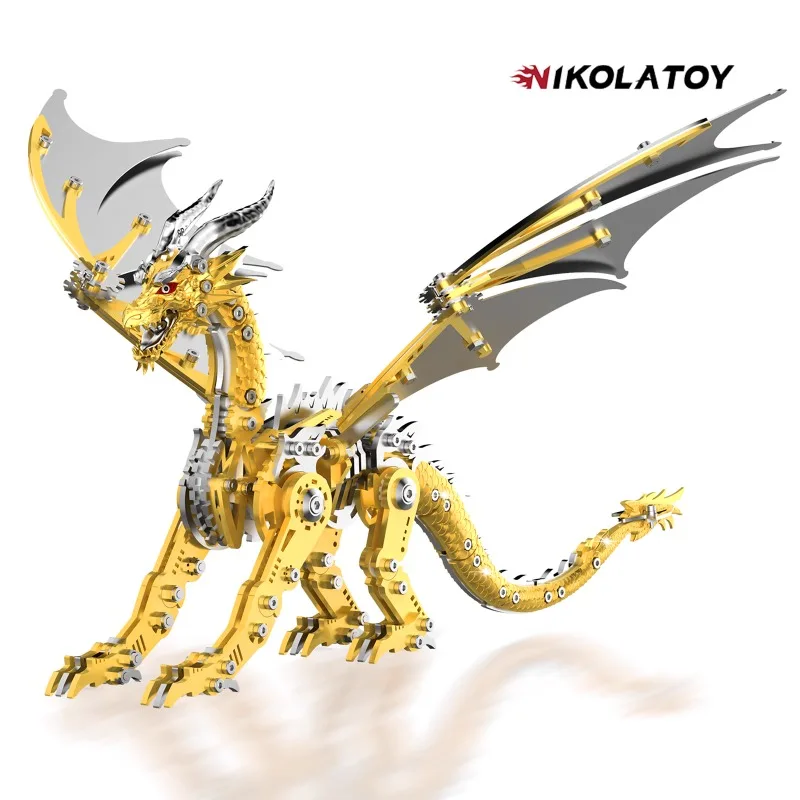

in stock Longpin 3D metal assembly model mechanical puzzle toy bath fire phoenix building block DIY birthday gift for men