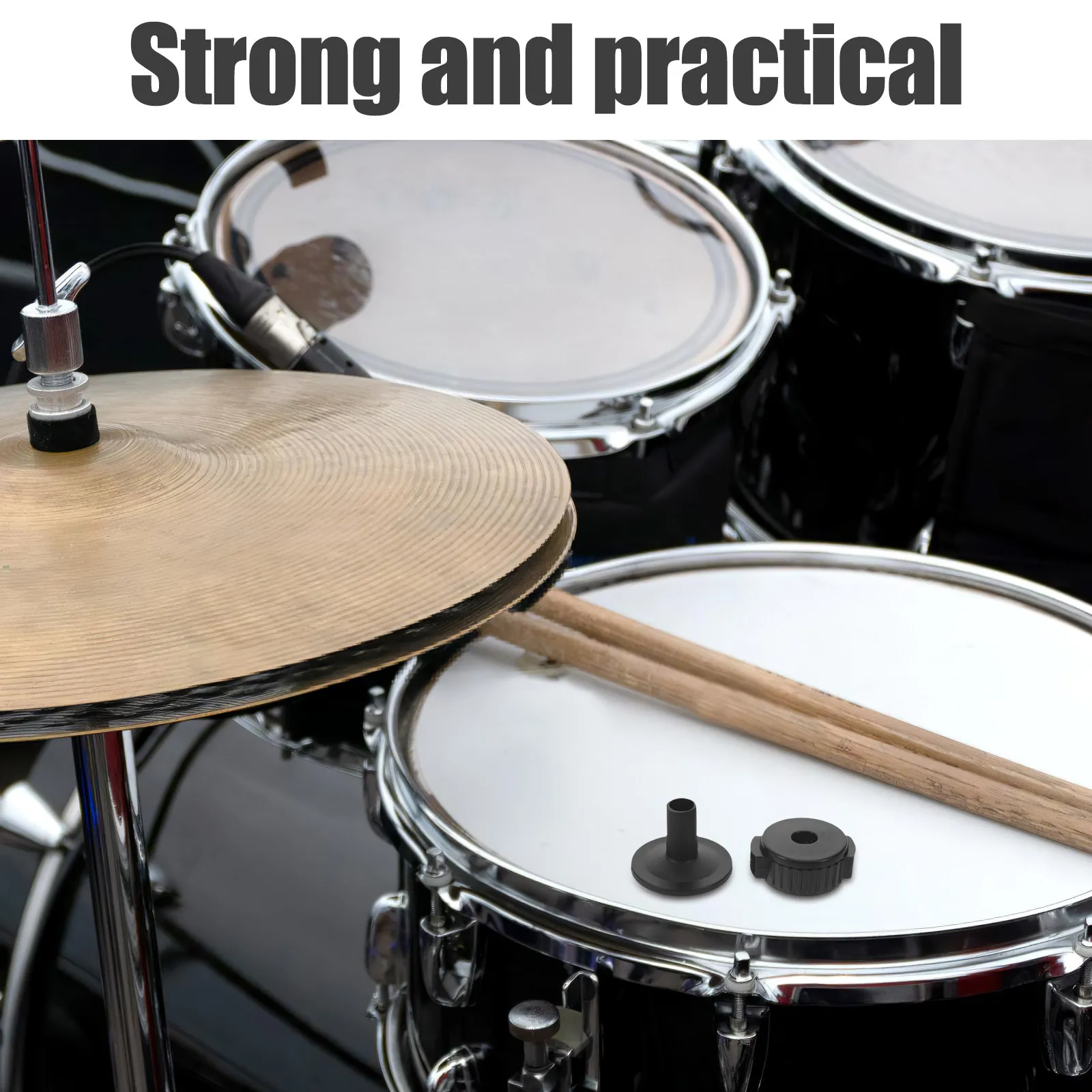 1Set Cymbal Quick Release Nuts Drum Kit Plastic Clamp Fast Installation Percussion Replacement Accessories Black