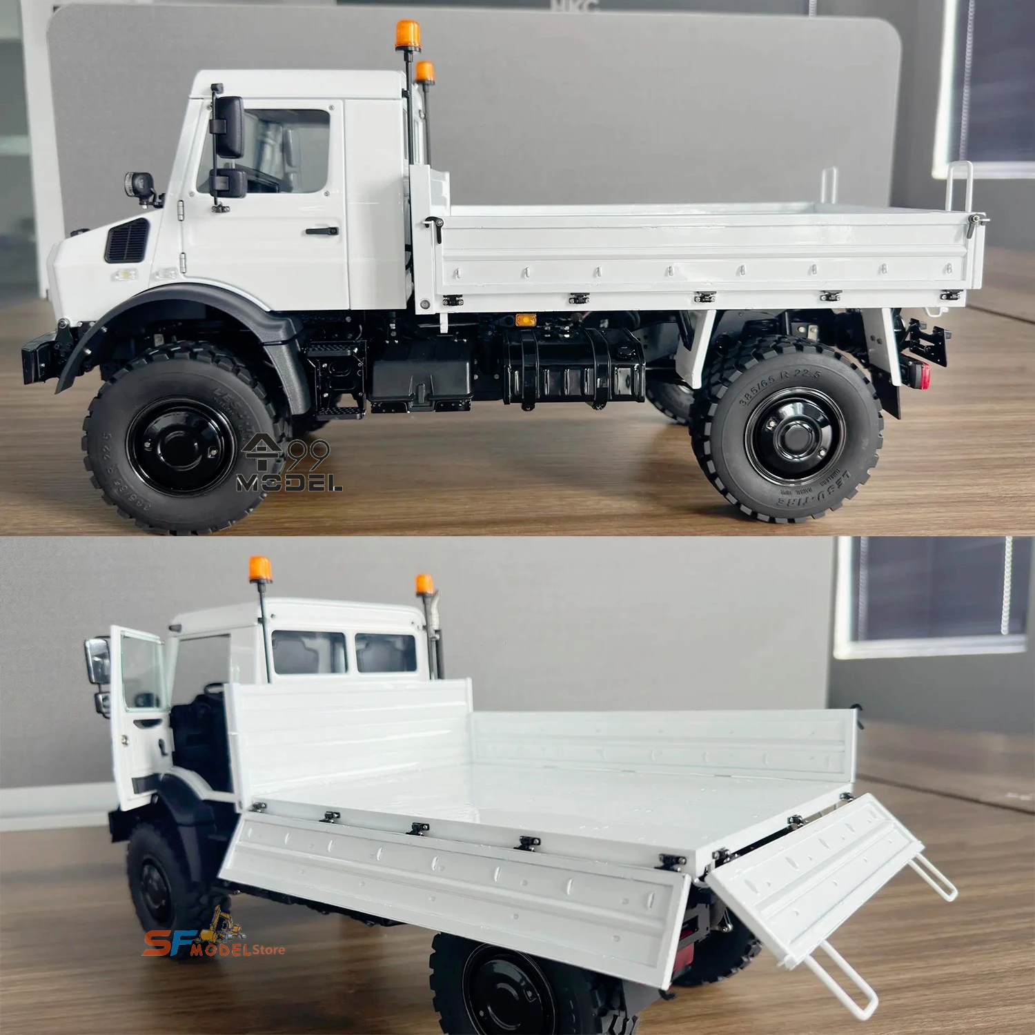 Camión U4023 RC, escala 1/14, 4X4, Control remoto de Metal, camión todo terreno LESU MT-44023, vehículo todoterreno con Control remoto, modelo de juguete