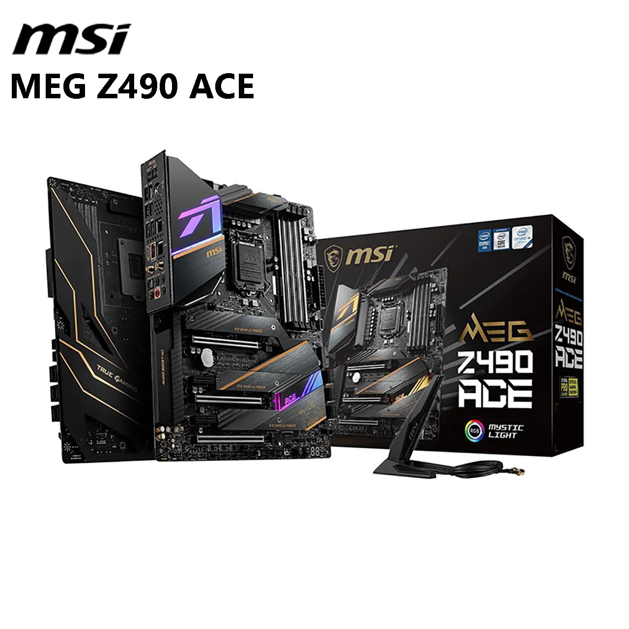 MSI MEG Z490 ACE LGA 1200 Intel Z490 SATA 6Gb/s ATX Intel Motherboard DDR4 128GB Supports 10th Gen Intel Core and Pentium Gold