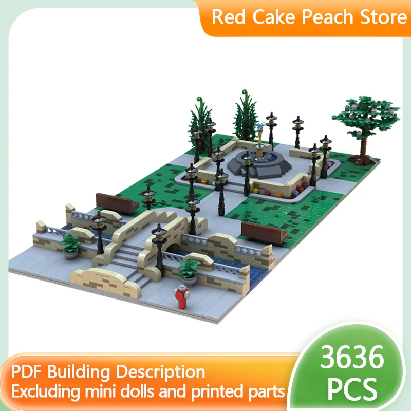 

Модель городской улицы MOC: Конструктор «Парк и река» – модульные технологичные детали, развивающая игрушка для детей, подарок на праздник, набор для сборки