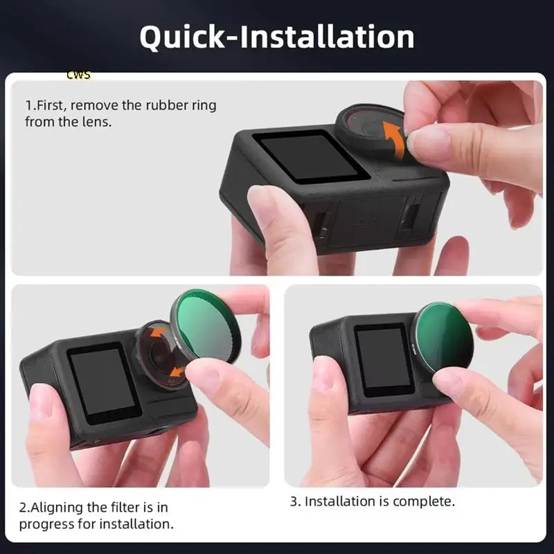 Kit de filtro de lente para dji osmo action 5 pro/4/3, kit de filtro de lente de câmera cpl uv nd8 nd16 nd32 nd64 acessórios de vidro óptico