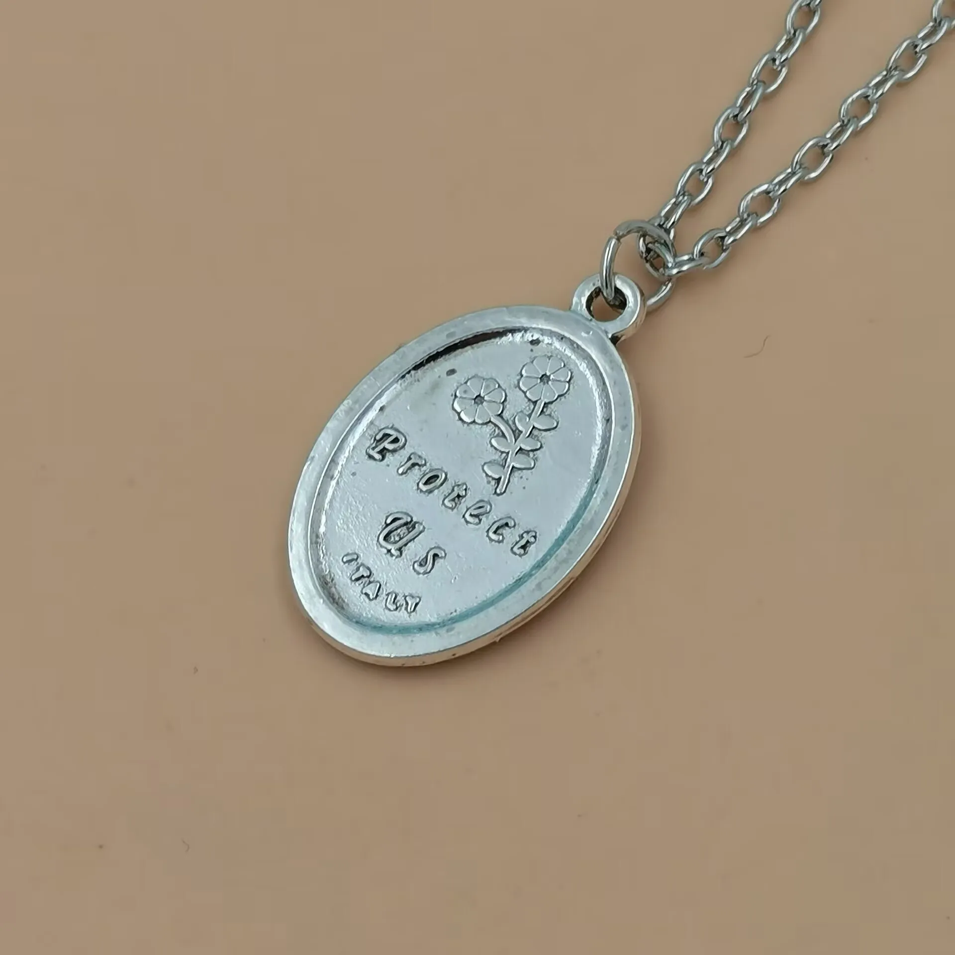 10Pcs ST CHRISTOPHER Pendant Necklace, Men Women Amulets, Religious Jewelry A-969d view 2