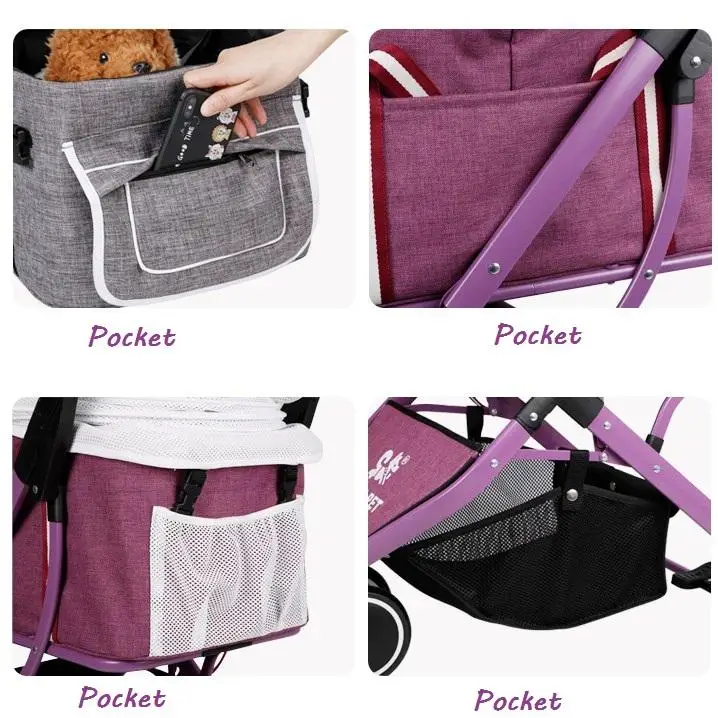 Dobrável Oxford Pet Transport Box, Carrinho de passeio com roda universal, Designer Separável, Cão Pequeno