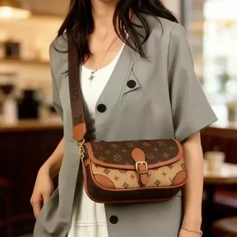 

Minimalist Unique Casual Diaper Bag Simple Vintage Style Women Leather Shoulder Bag Handbag Large Capacity