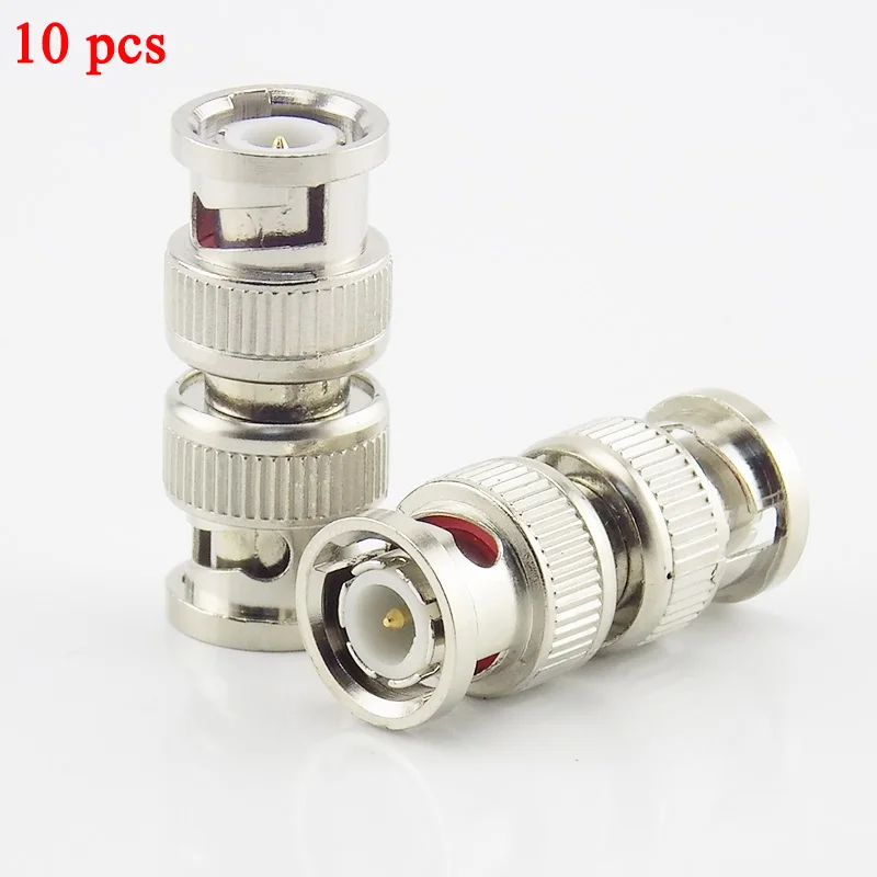 

Gakaki 10pcs/lot CCTV Accessories BNC Male to Male CCTV Security Coax Coupler Video BNC Connector Adapter RF Convertor