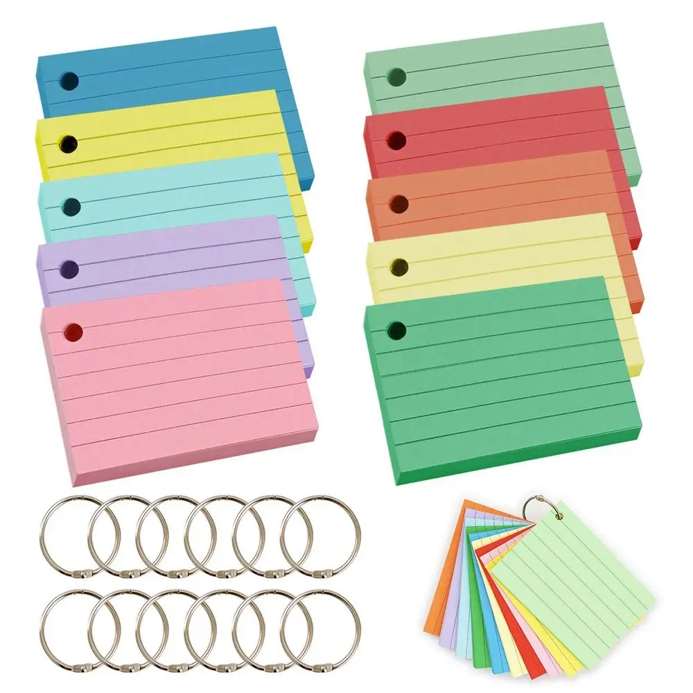 A8 Binder Memo Book High-quality Horizontal Line With Cover Flash Cards Loose-Leaf Revision Cards