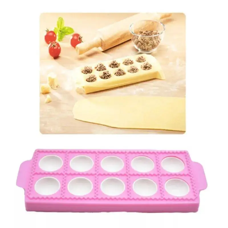 Kitchen Tools 10 with Tortellini Molds Ravioli Aluminum Shape Dumplings Dumplings Kitchen Tools for Making Pastry Dumplings DIY