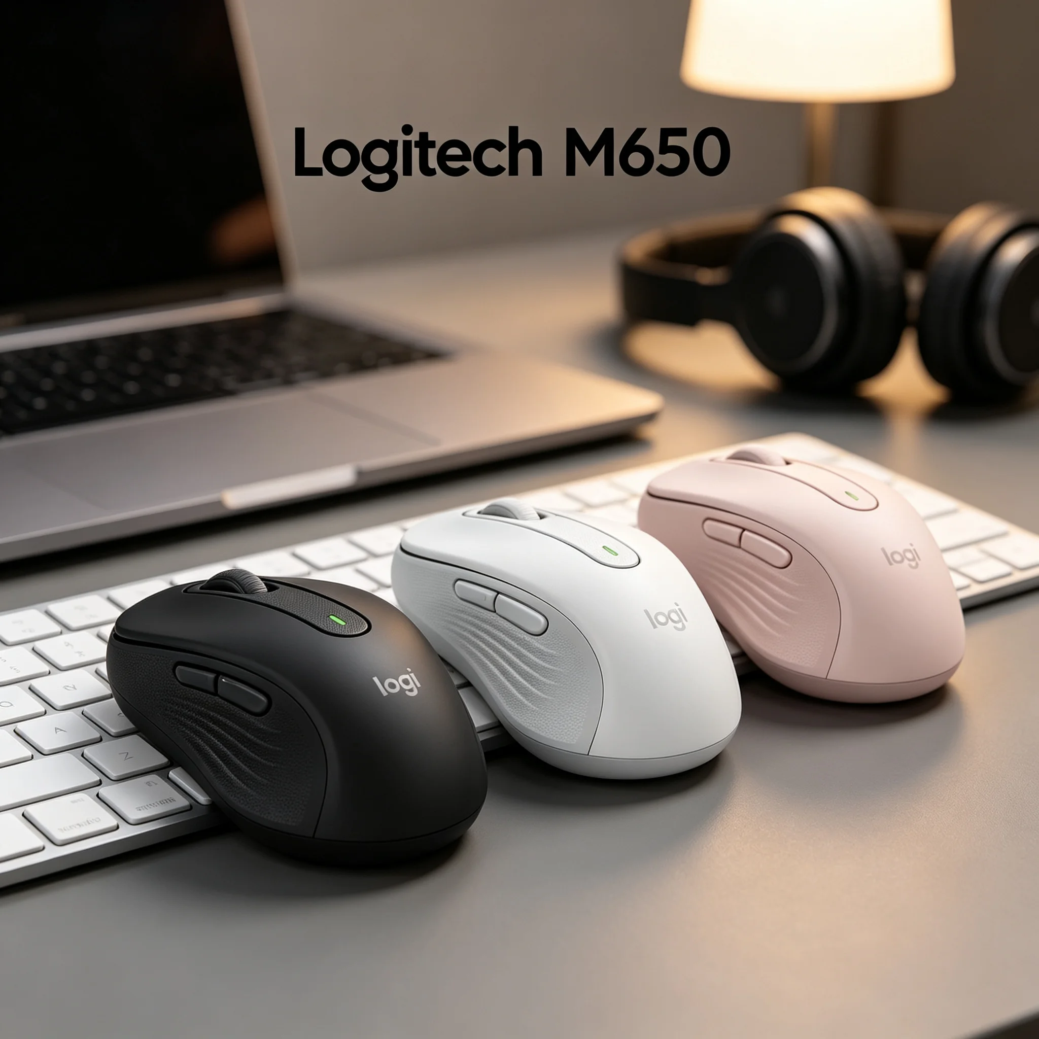 Logitech M650 Signature Wireless Mice Logi Bolt USB Receiver Dual Connection Bluetooth SmartWheel Auto Scroll 5 Custom Keys Sile