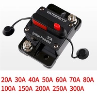 30A-300A Circuit Breaker 12V - 48V DC 12 Volt Circuit Breaker Inline with Manual Reset Waterproof for Marine Boat Trolling Car