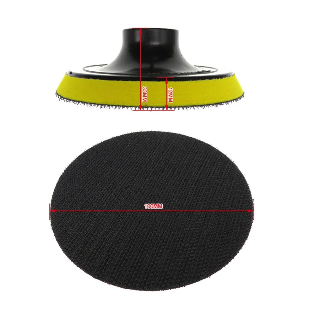7pcs 4 Inch Diameter Wool Polishing Pads Self Adhesive Sponge M10 Connection Rod Thread Buffing Drill Attachments