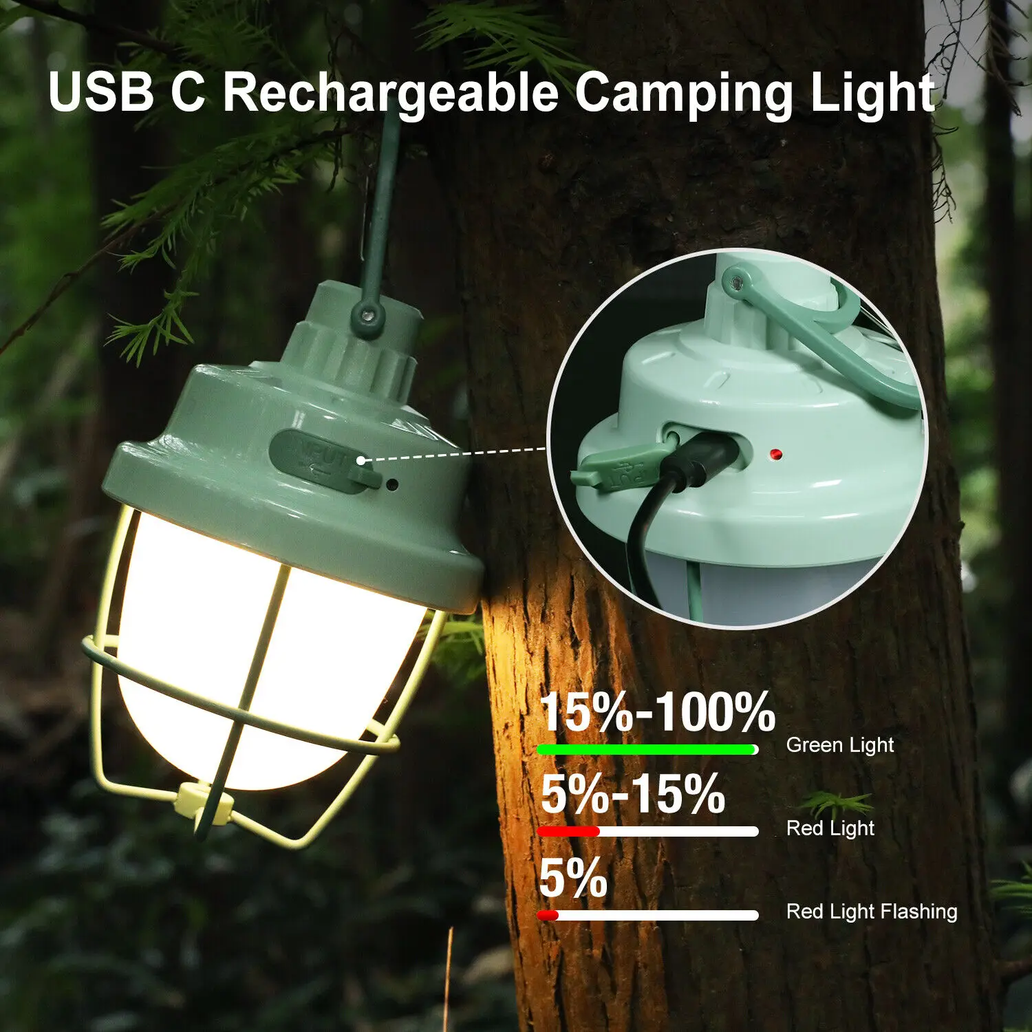 Camping Lantern Rechargeable Led Lantern with 5 Modes Portable Camping Light for Tent Camping Equipment Waterproof Work Light