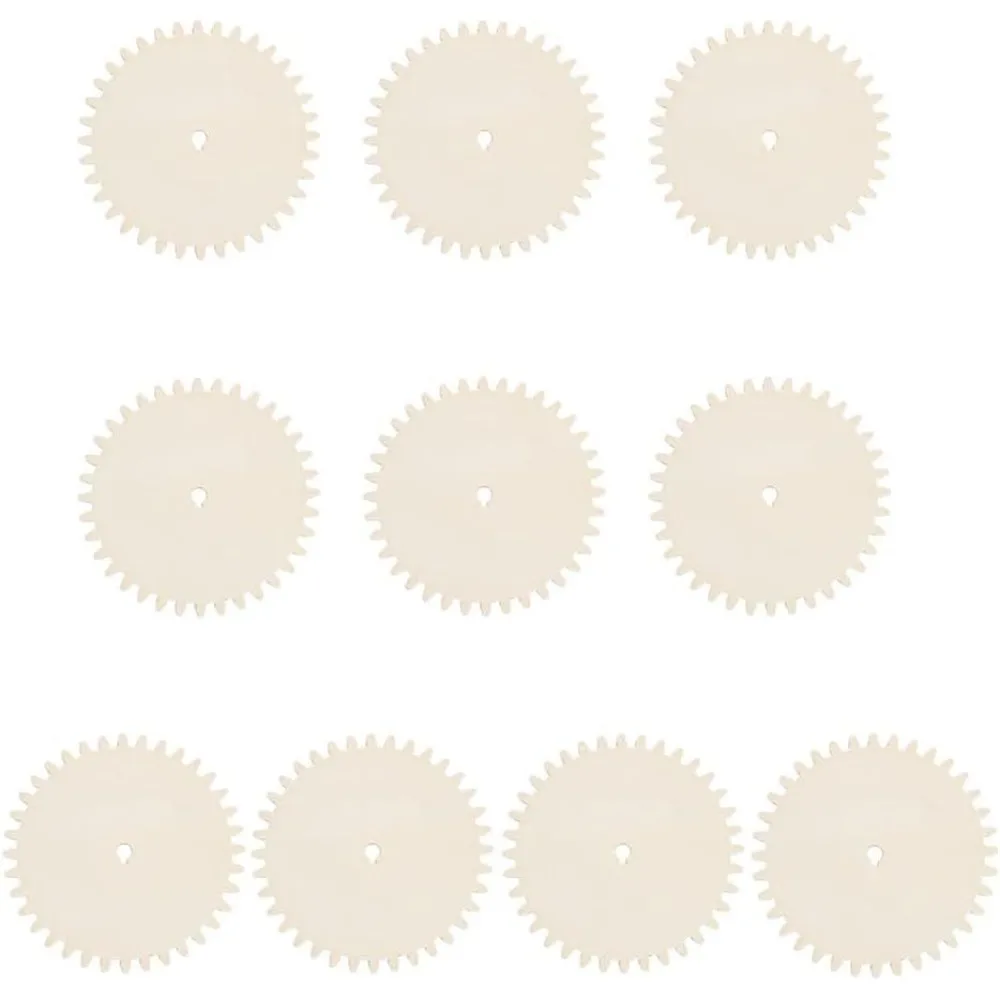 10pcs Wooden Gear Slices Unfinished Wooden Gears Steampunk Gear Pieces Undyed Unfinished Gear Pendants Embellishments DIY