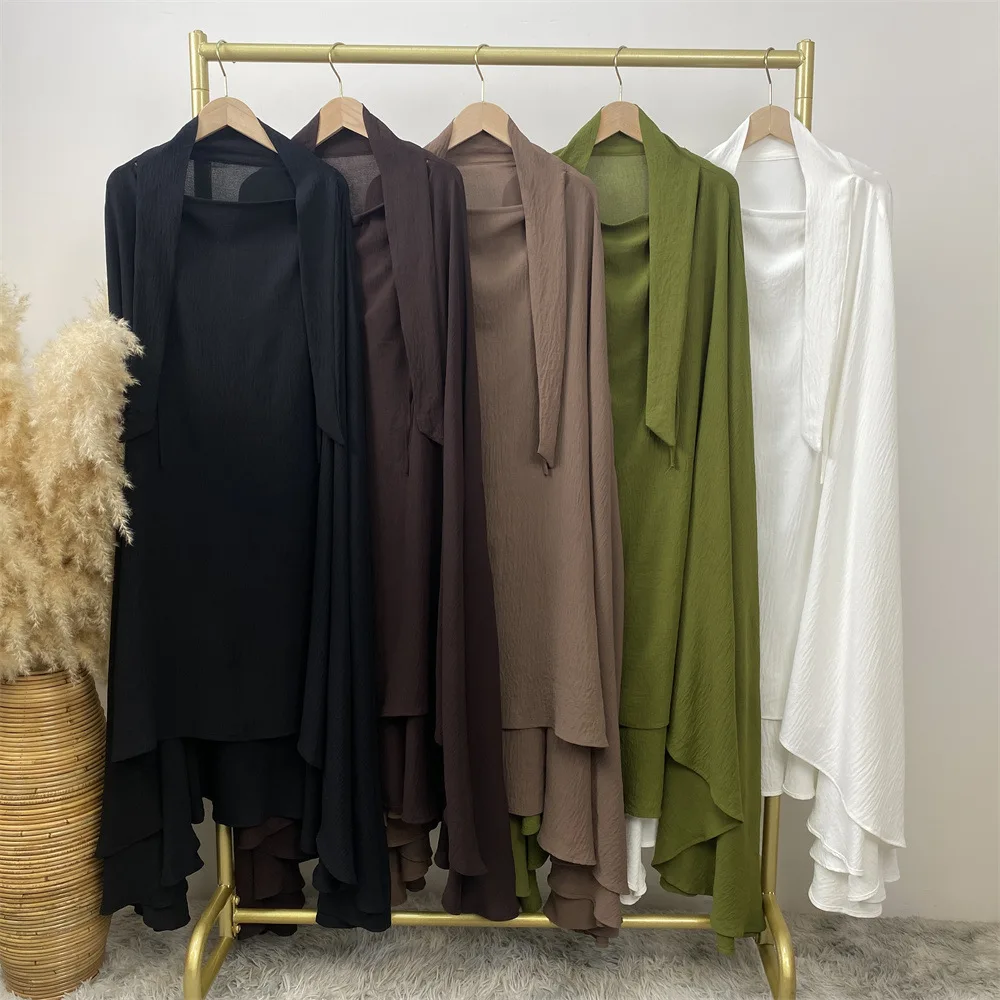 

Ramadan Khimar Abaya Saudi Arabia Turkey Islam Muslim Hijab Dress Prayer Clothes Women Kebaya Robe Femme Musulmane Niqab Nikab