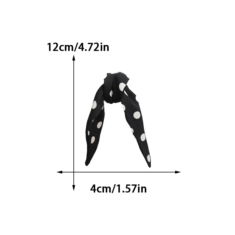 Black And White Polka Dot Bow Hair Clip for Women Elegant Daily Wear Ponytail Clip Fashion Girls Shark Clip Hair Accessories