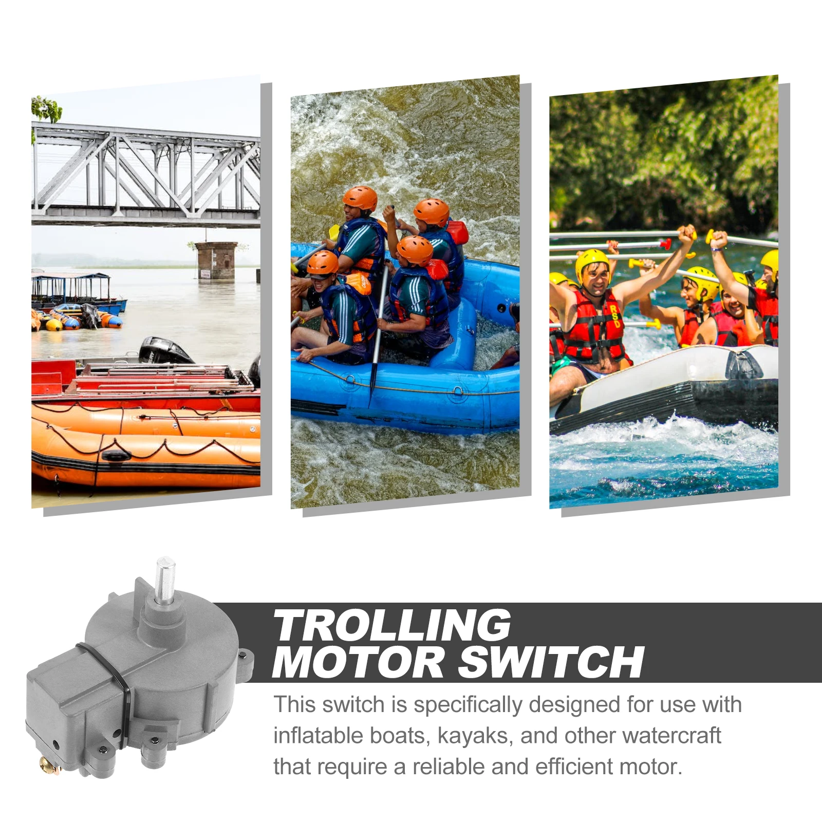 

Professional Trolling Motor Switch Electric Propeller Speed Adjustment Gear for Inflatable Boats Kayaks Convenient Effective