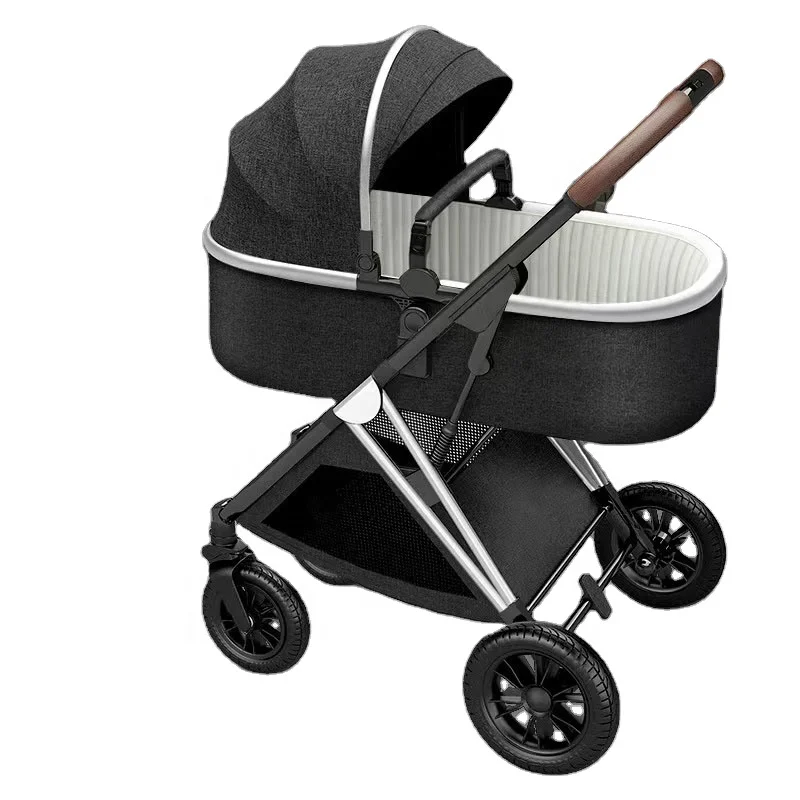 hot selling high quality cotton comfortable infant baby bassinet stroller 2 in 1 with detachable handle for 0-3 years old kids