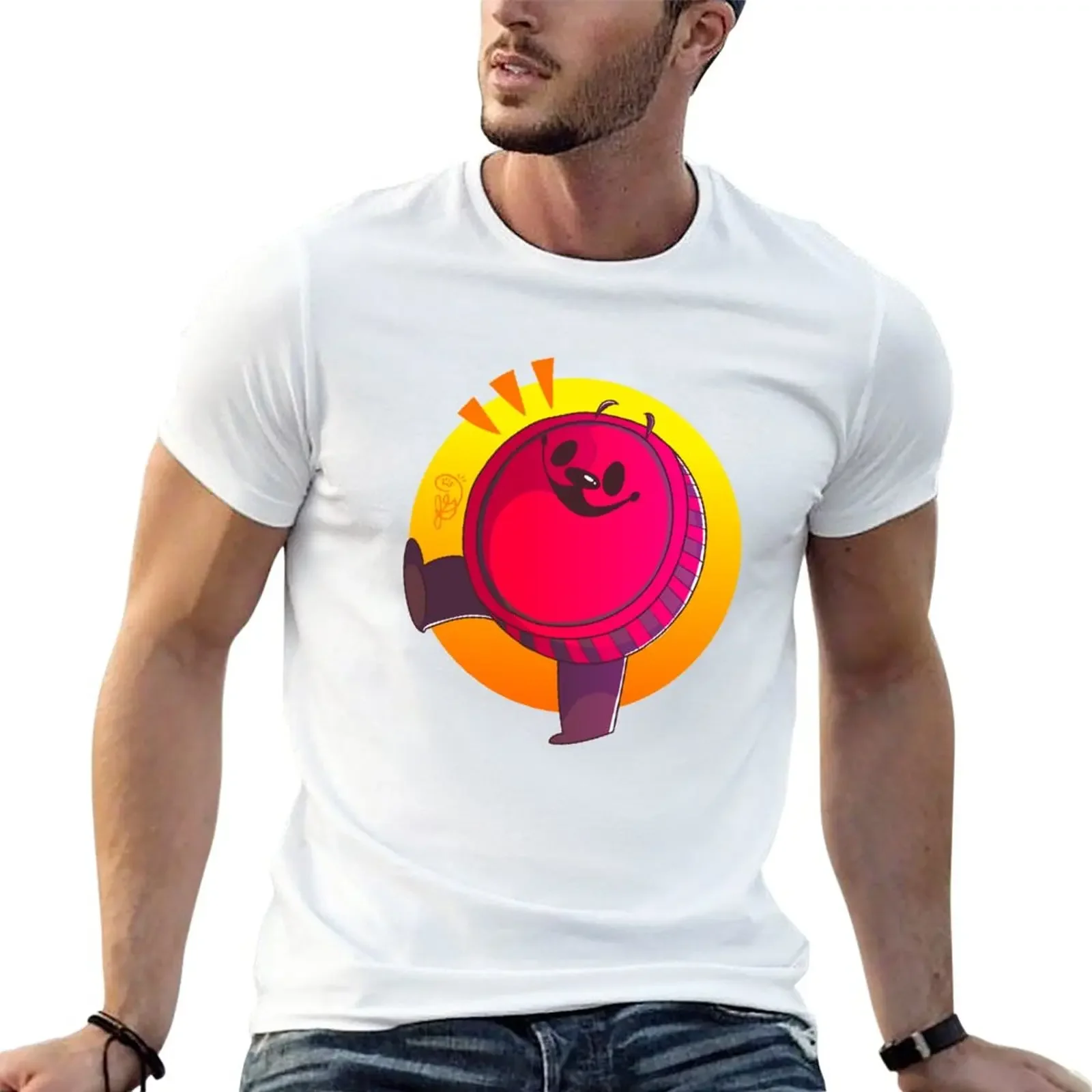 Deltarune K Round T-Shirt plain hippie clothes summer tops t shirts for men graphic