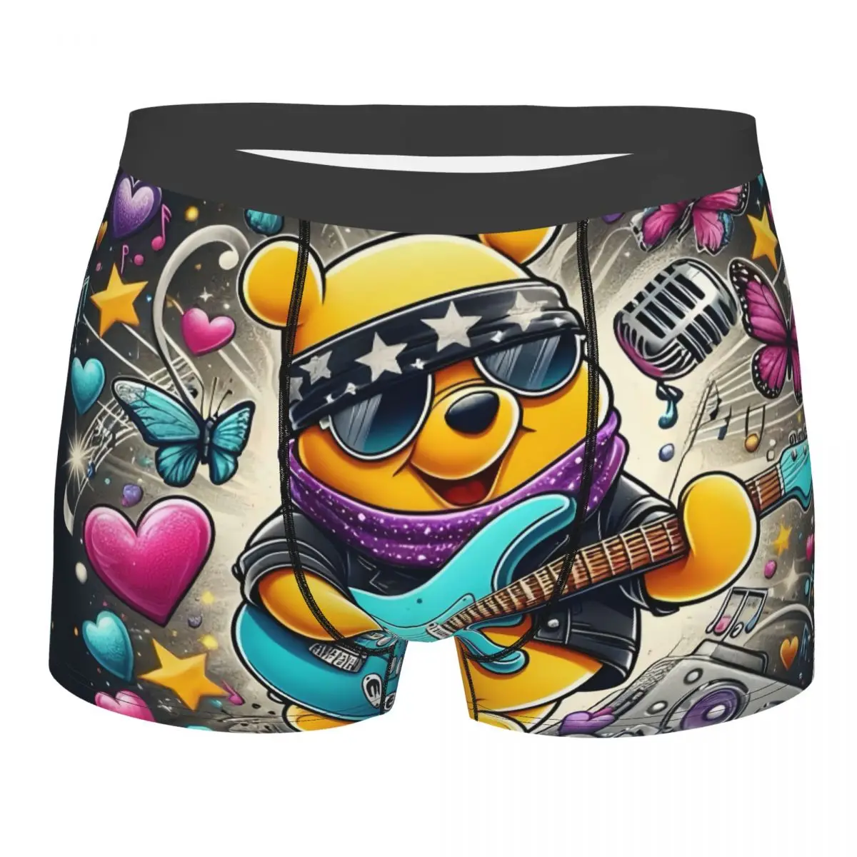 

Customized Winnie The Pooh Underwear Male Printed Cartoon Cute Boxer Briefs Shorts Panties Soft Underpants
