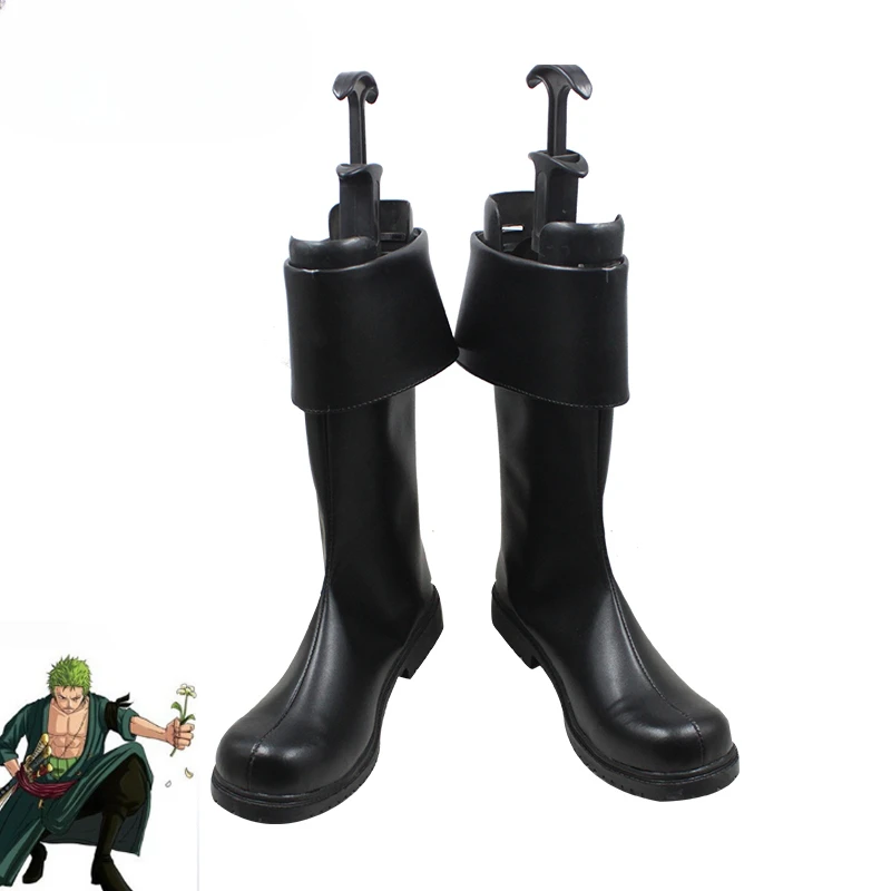 Roronoa Zoro Cosplay Shoes PU Leather Shoes Halloween Carnival Boots Cosplay Props Costume Prop