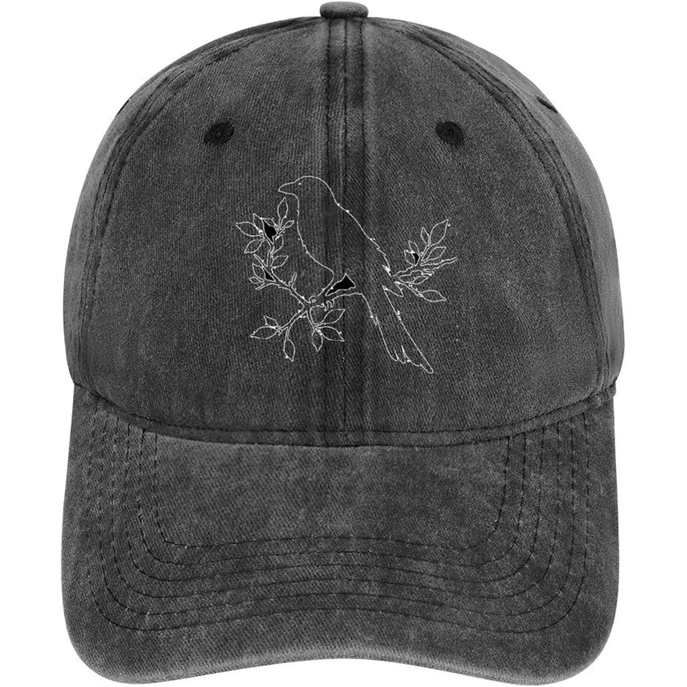 Beautiful Black Crow Baseball Cap Adjustable Denim Hat Dad Hats Trucker Caps Golf Sports