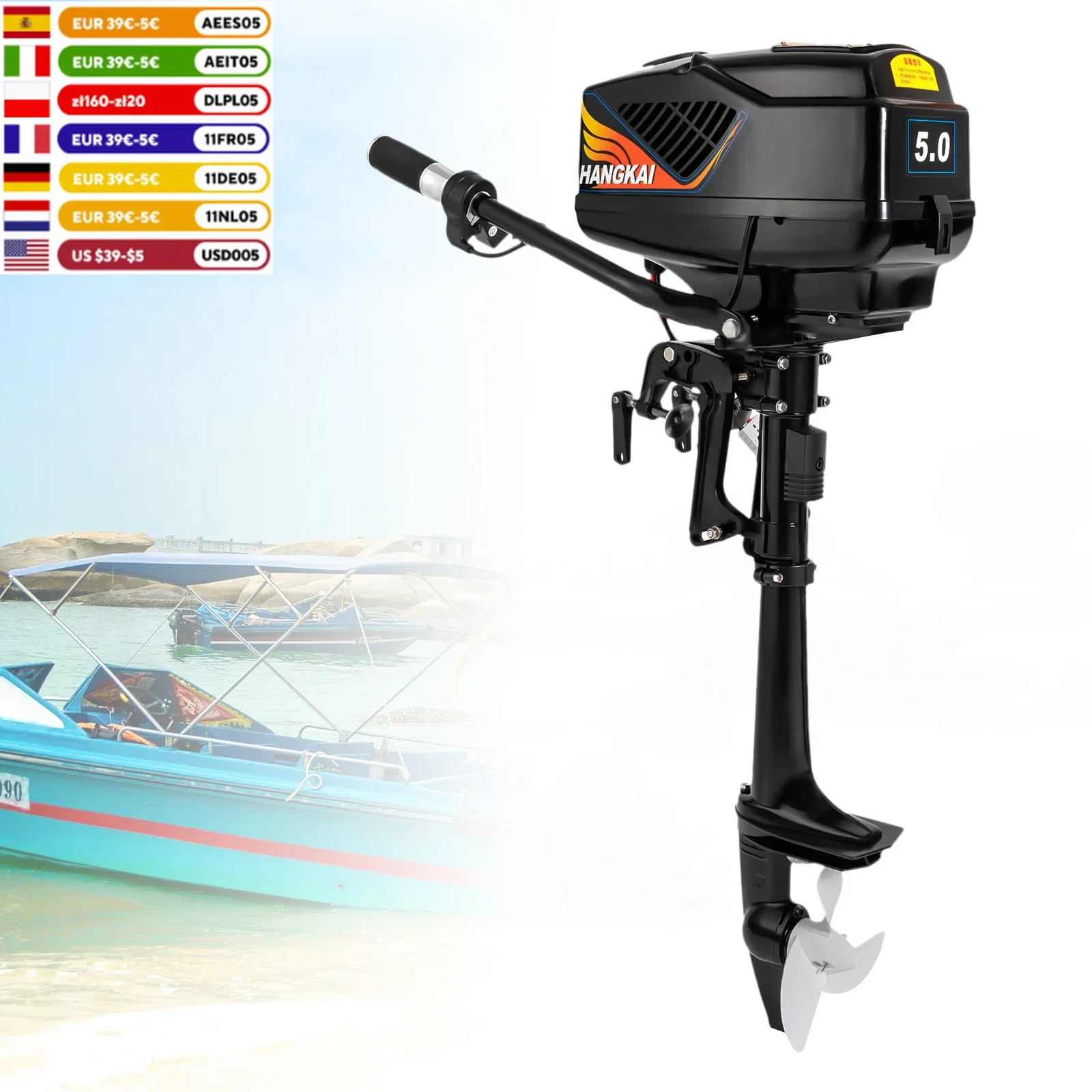 48V 1200W Electric Boat Outboard Motor Fishing Boat Propeller Trolling Engine Short Shaft 42cm Heavy Duty Boat Accessories