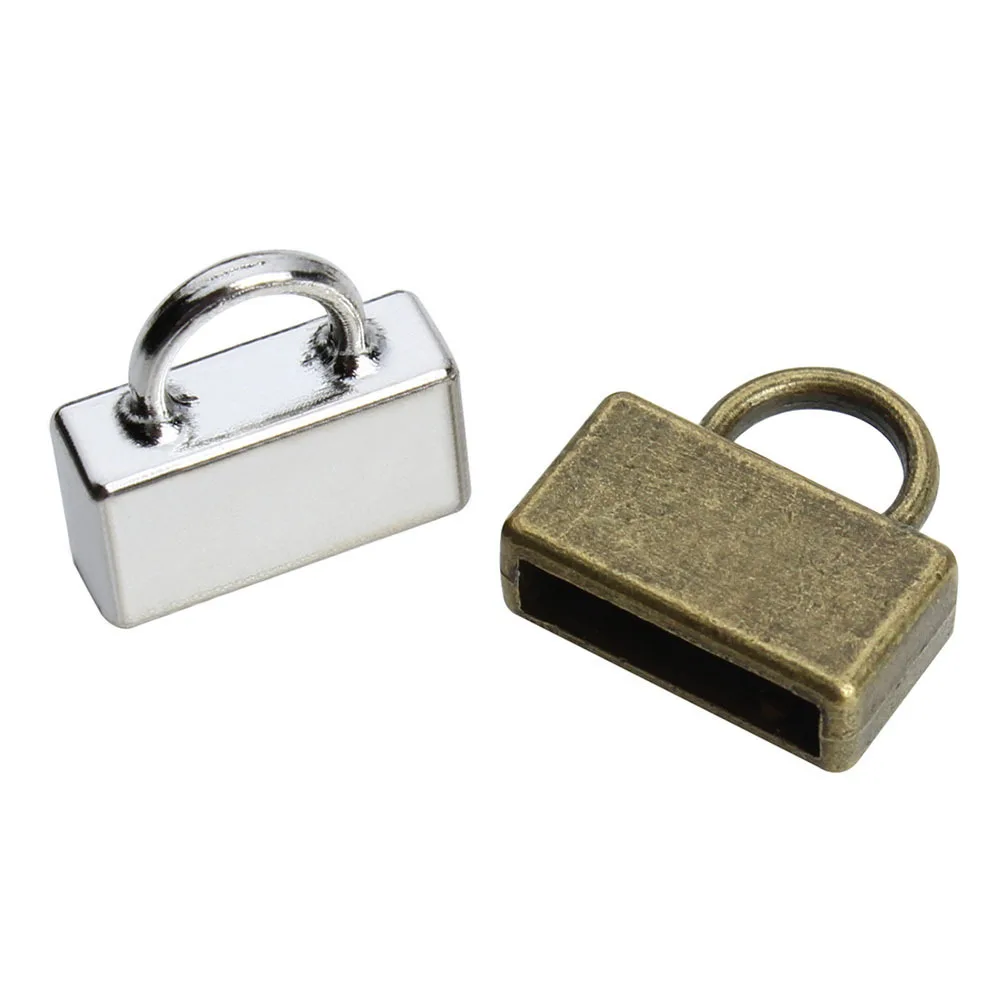 20 Stück DIY Band-Crimp-Schnallen, Metall-Verbindungsclips für Kordel, Armbänder, Halsketten, Schmuckherstellung, Zubehör