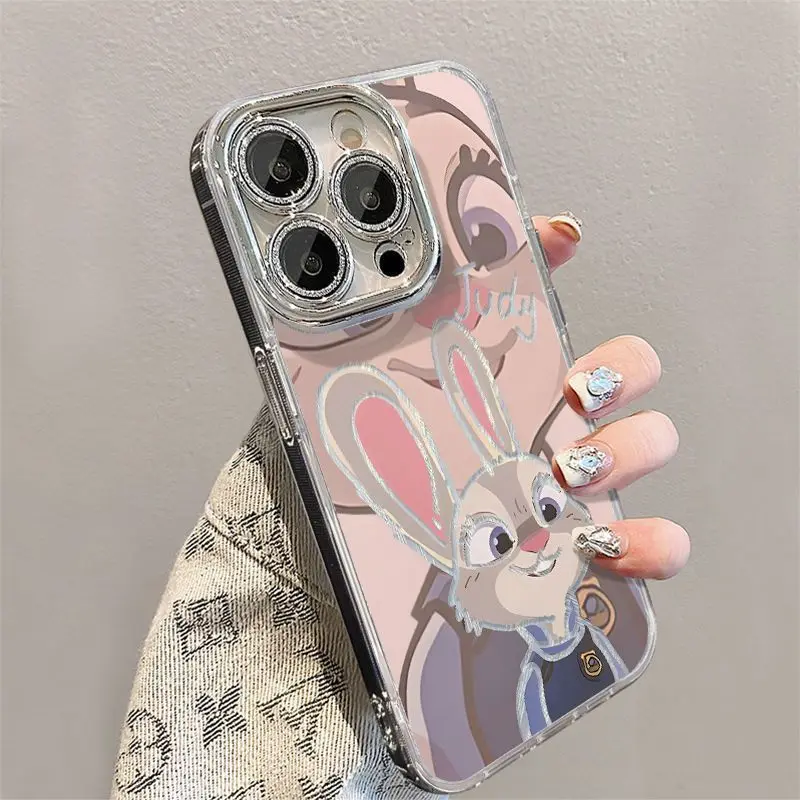 Чехол для телефона Disney Zootopia для iPhone 17, Air 16, 15, 14, 13, 17 Pro Max, силиконовый чехол-бампер для защиты от падения и столкновений
